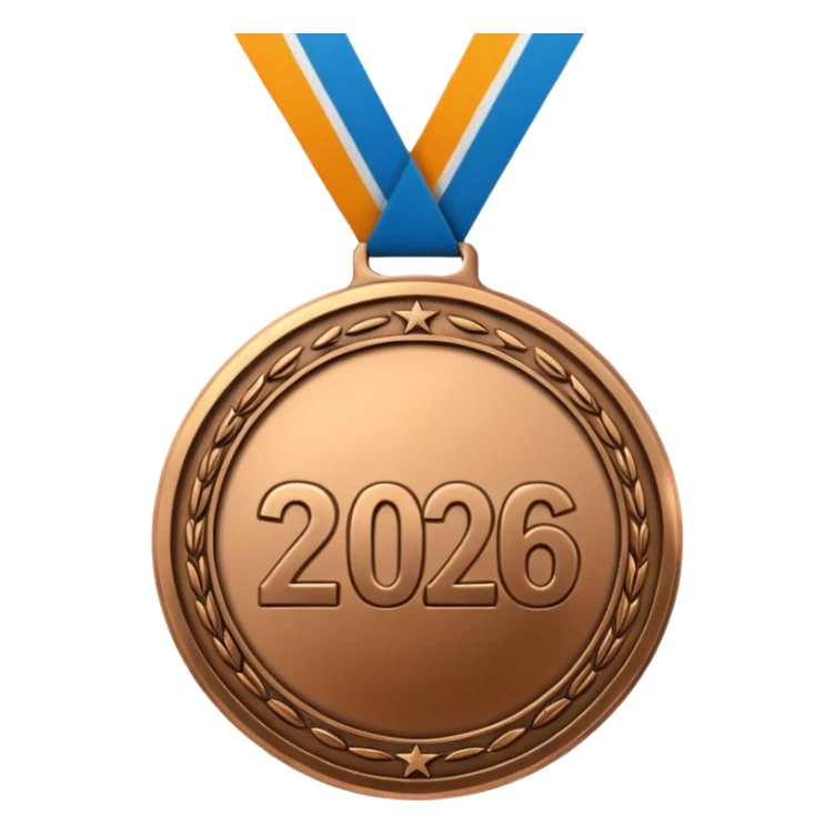 Create a medal which has an inscription "Brocation 2026" sticker