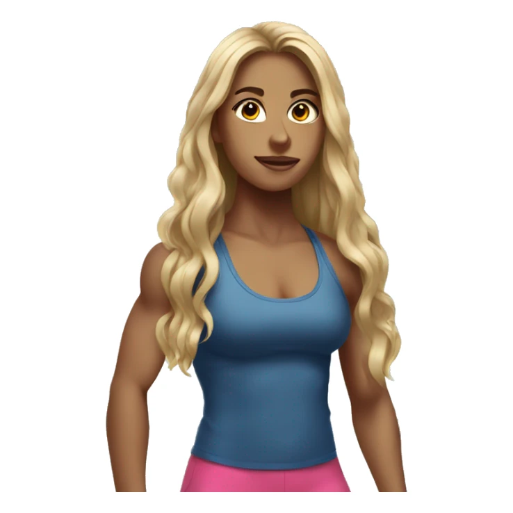 Girl in the gym with long hair sticker