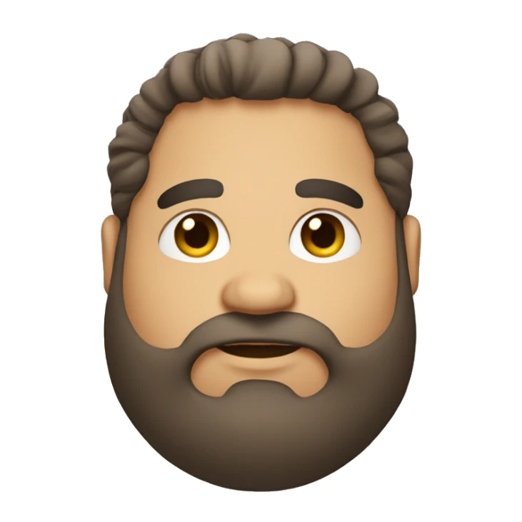 Chubby guy hair. Medium skin with beard sticker