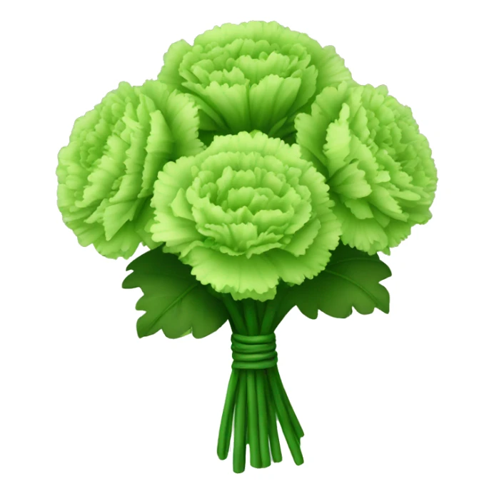 Bouquet of green carnations  sticker