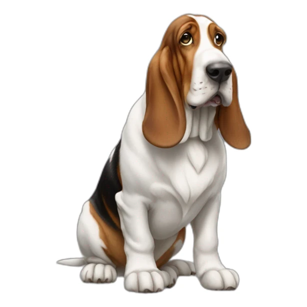 Dog basset hound full-height sticker
