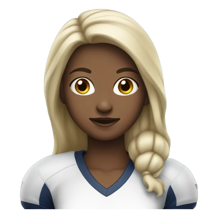 White Girl with football sticker