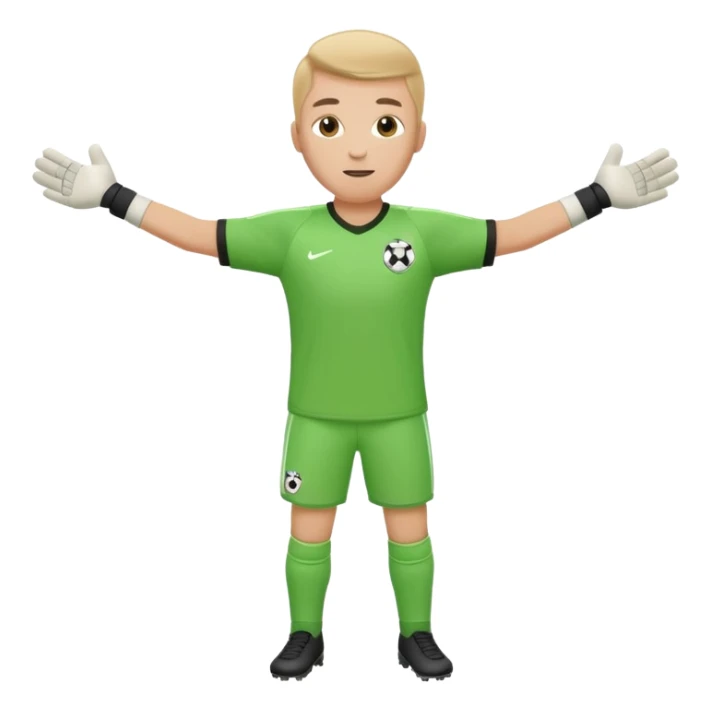 soccer goalkeeper full body arms out wide sticker