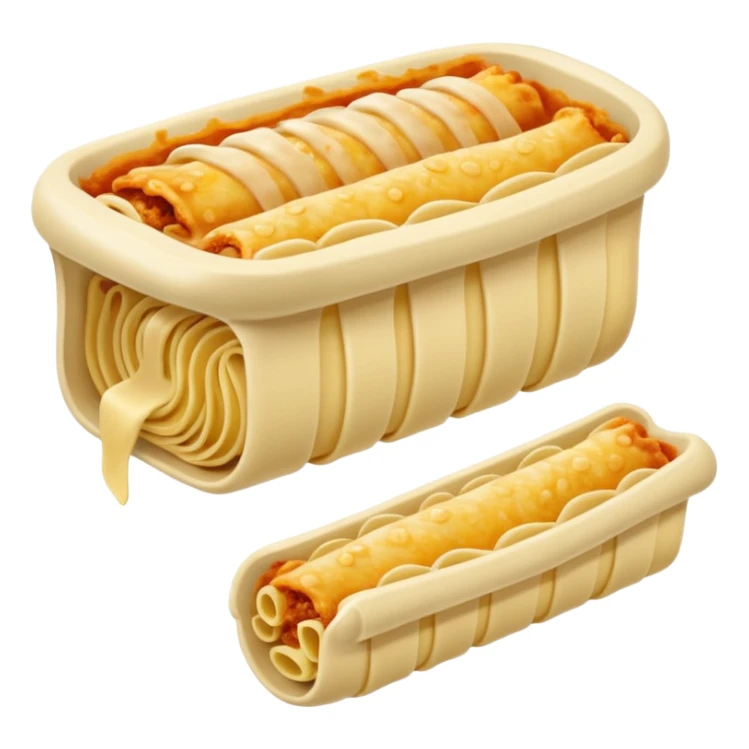 Dragon con cuerpo de pasta canelloni sticker