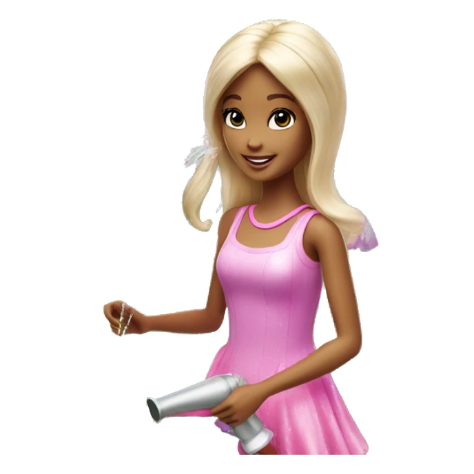 barbie garden fairy watering flowers sticker