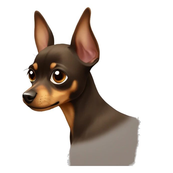russian-toy-terrier-with-dark-brown-head-with-light-brown-muzzle sticker