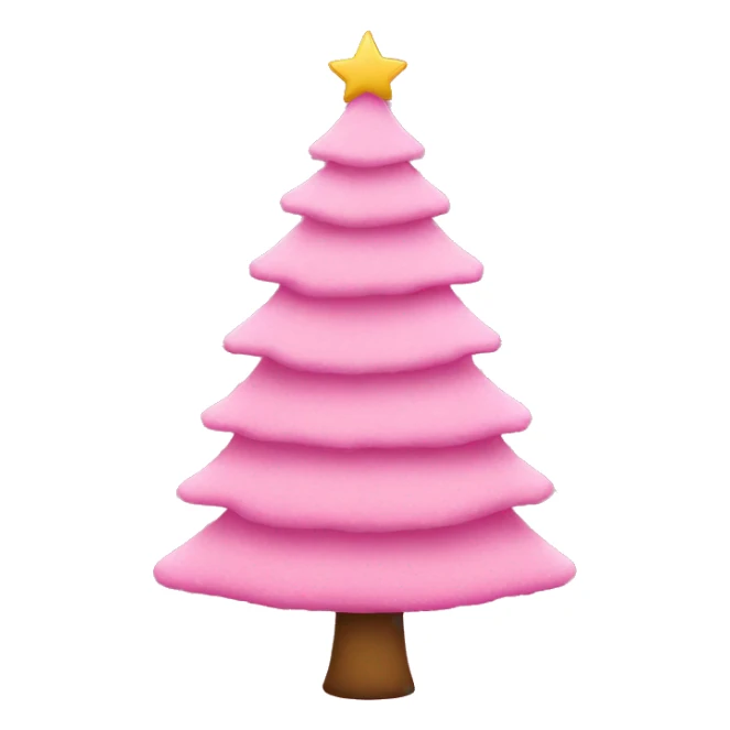 pink christmas tree  sticker