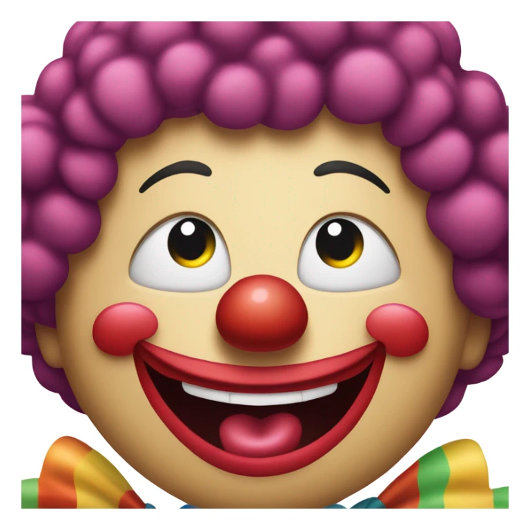 a clown emoji laughing very hard sticker