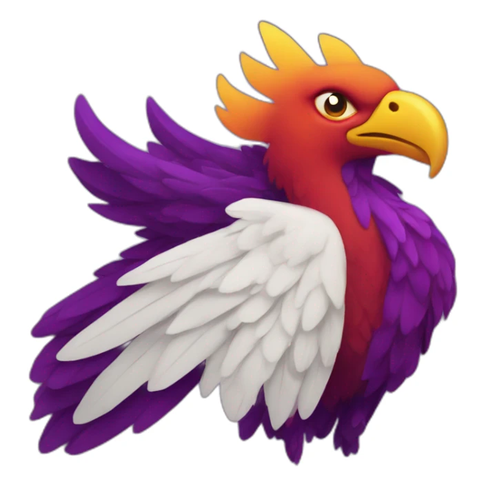 phoenix dark purple flamw sticker