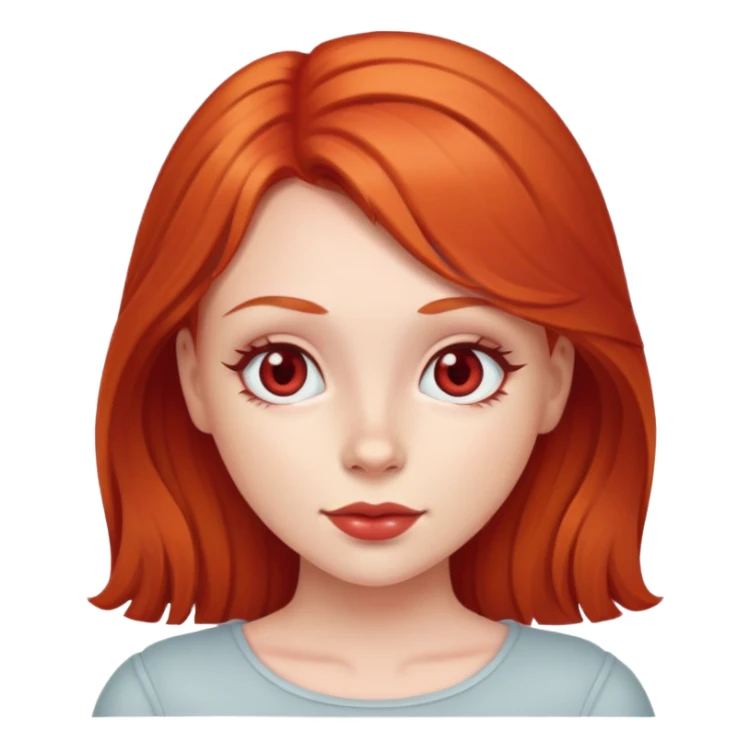 Red head girl with heart eyes  sticker