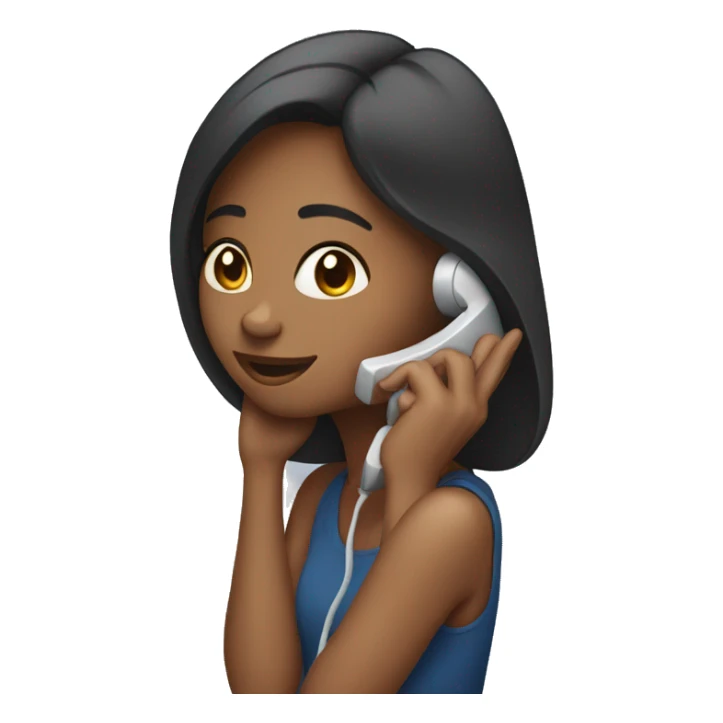 girl on the phone sticker