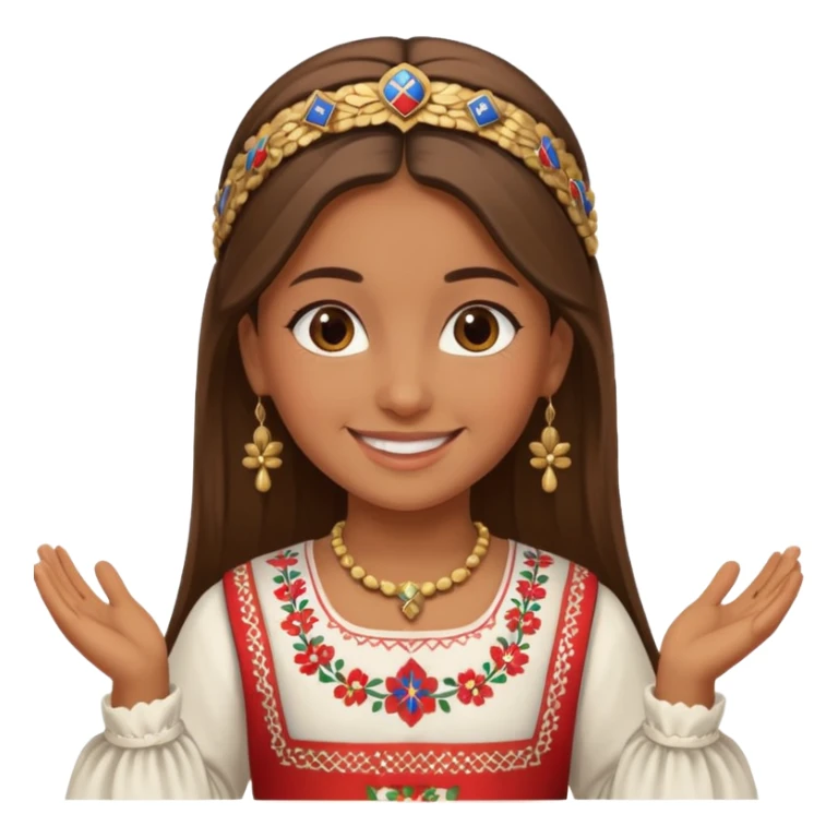 Serbian kolo dancing girl sticker