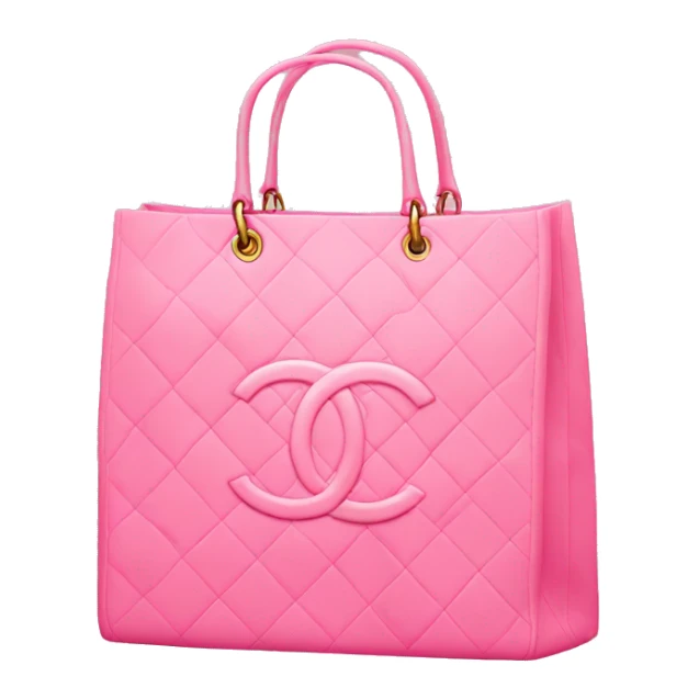 Pink Chanel shopping bag sticker