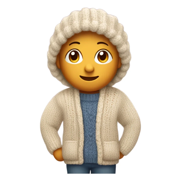 A heart wearing a cardigan sticker