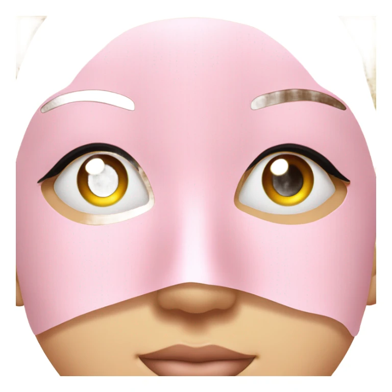 Moisturizing hydrogel face mask pink with slits for eyes, lips and nose  sticker