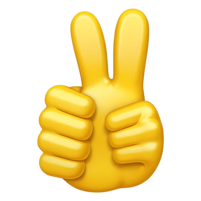 A thumbs up emoji. sticker
