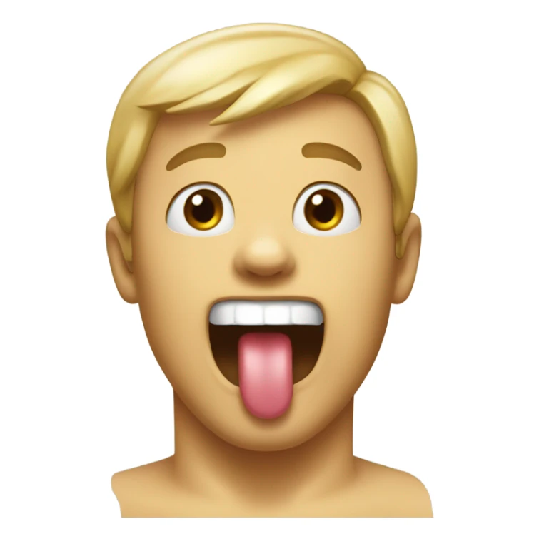 tongue out of mouth sticker
