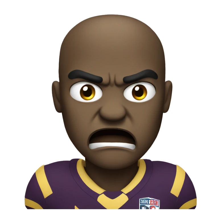 Angry football sticker