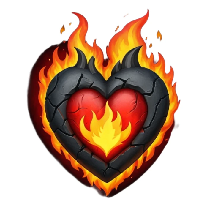Black Heart of Fire sticker
