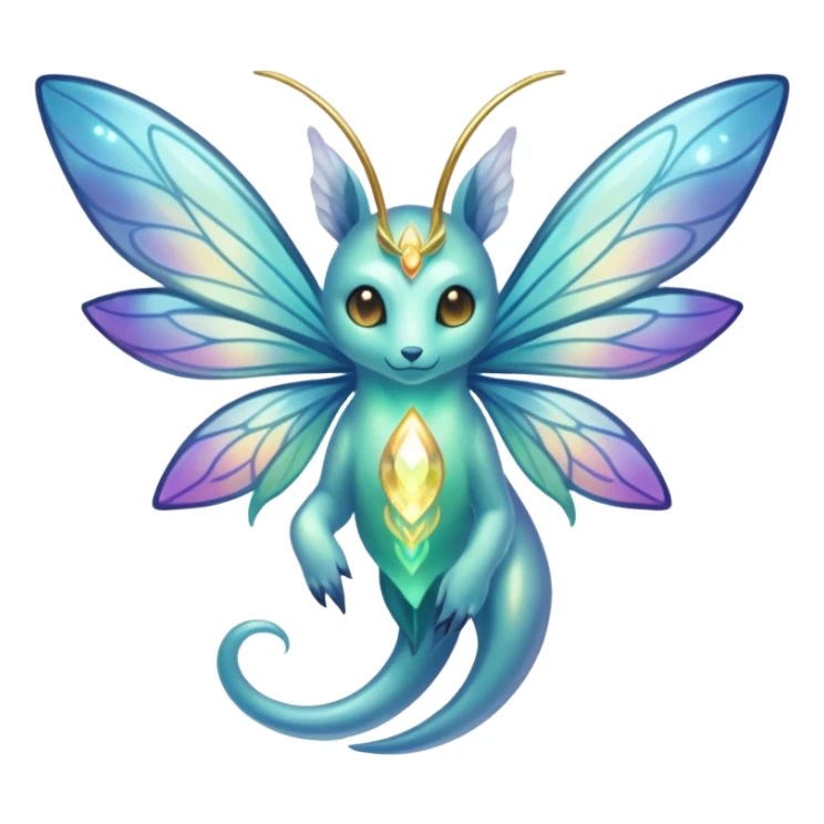 Spiritual ethereal Fairy-type Fakémon-animal-creature sticker