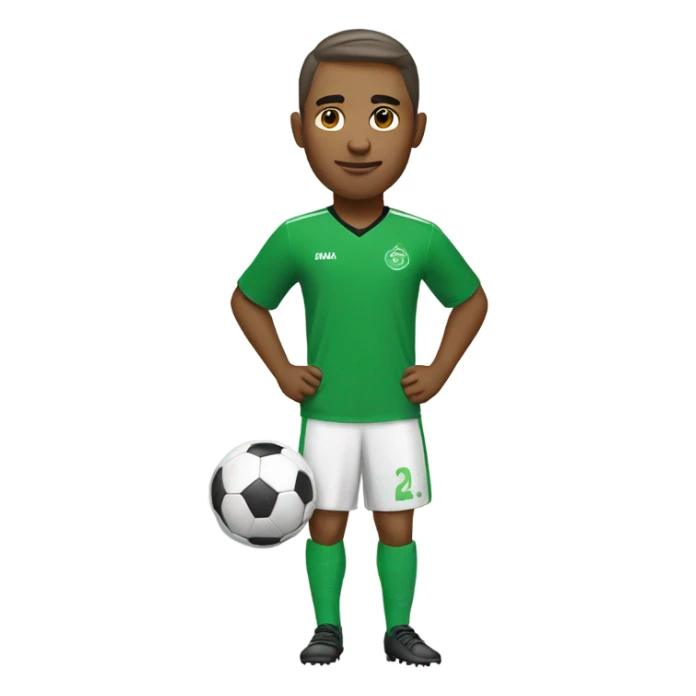 A soccer player with a green shirt  sticker