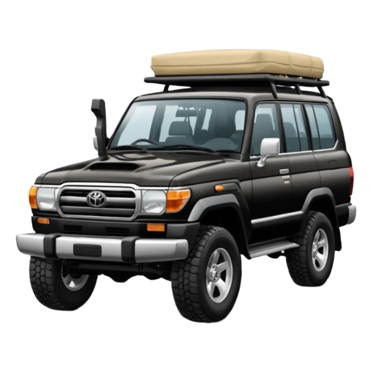 Modified Toyota landcr black color car uiser sticker