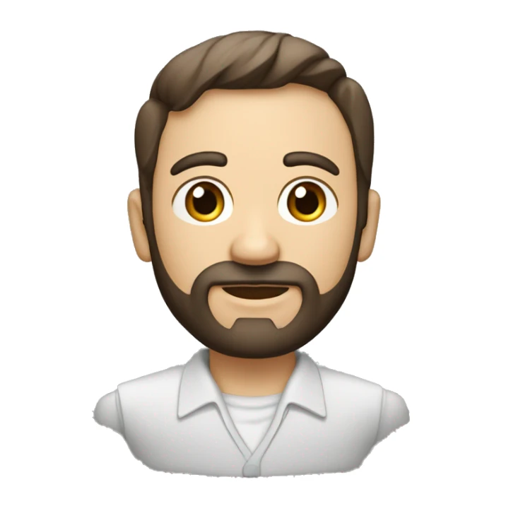 profesor joven moreno de pelo y blanco de piel con barba a cuerpo completo sticker