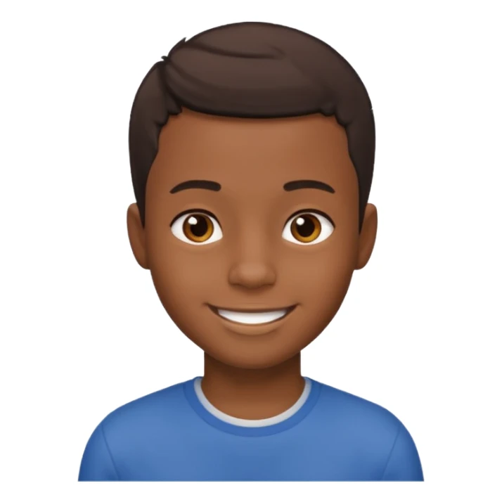 black boy with short hair  sticker