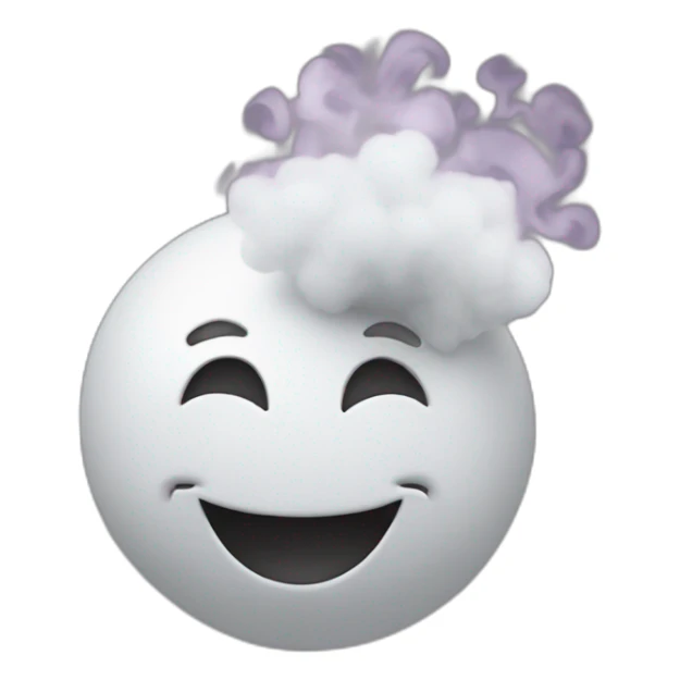 Happy poof of vaping smoke sticker