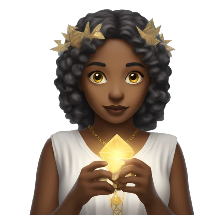 Beautiful angelic girl with tarot cards  sticker