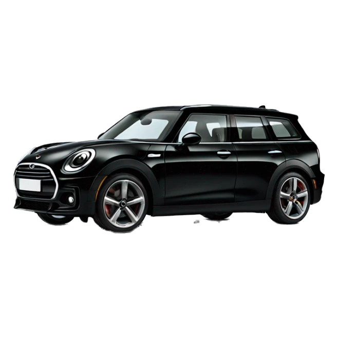 Face of black mini clubman sticker