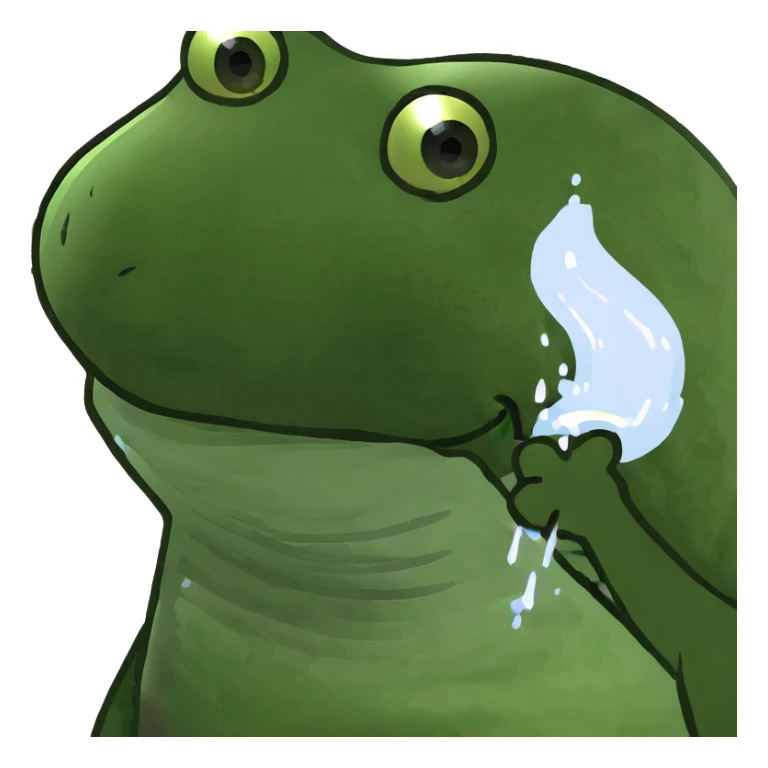 A magical horse created from transparent water bubbles, with a bubbly mane and tail sticker