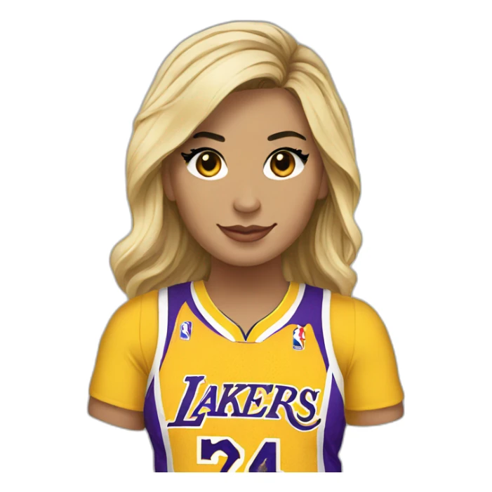 demi lovato with yellow lakers jersey sticker