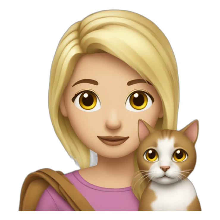 Bonde-girl-with-cat-and-horse sticker