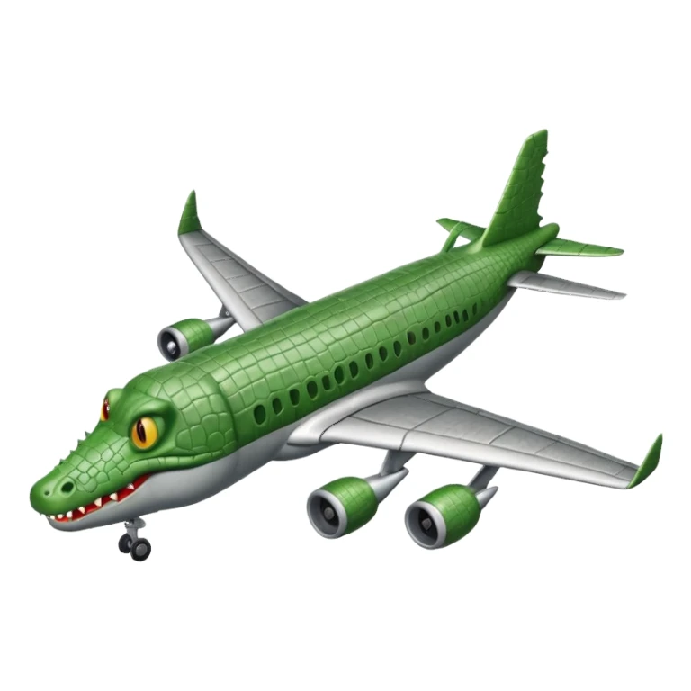 No pero un avions com cara de cocodrillo  i el cuerpo gris sticker