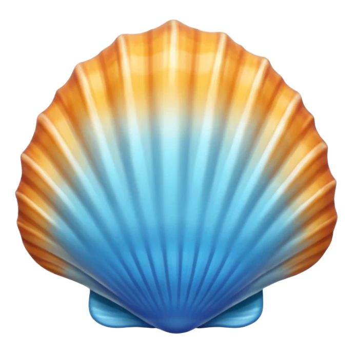 Un emojin de concha de vetor de color azul  sticker