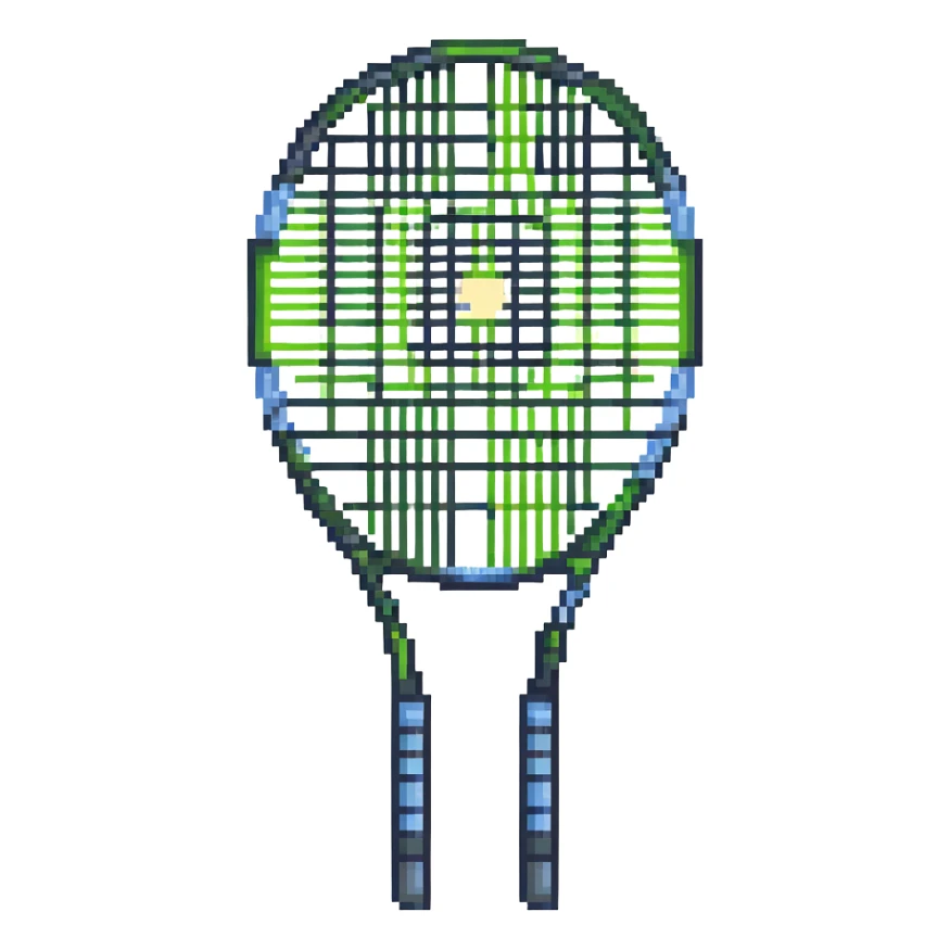 modern tennis racquet sticker