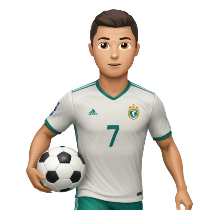Cristiano Ronaldo futbol oynuyor sticker