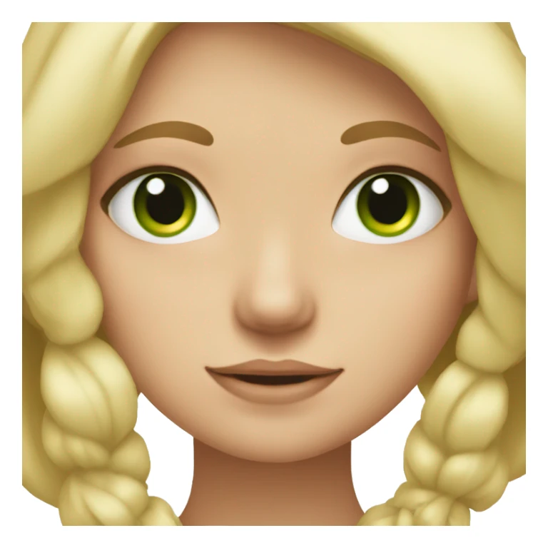 blonde girl with green eyes with bow  sticker