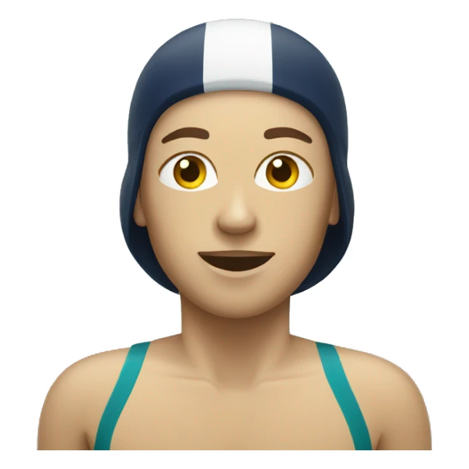 Professional swimmer swimming in race sticker