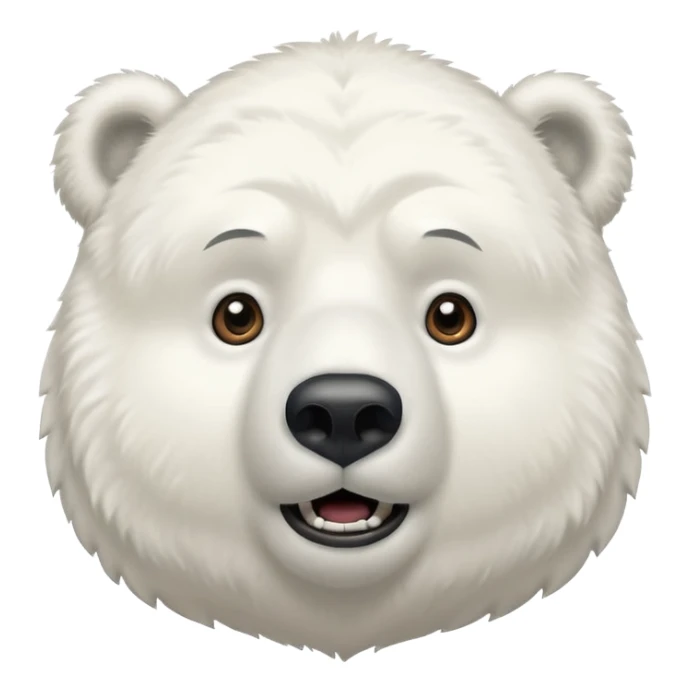 polar bear, chin support, suprise, half body sticker