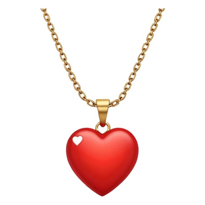 Heart charm – small red heart pendant sticker
