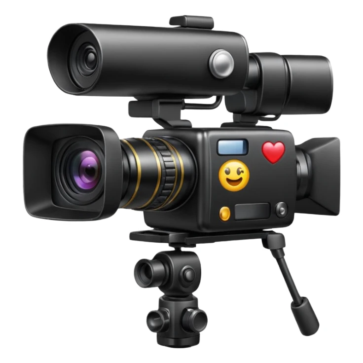 Video camera with elements 1-2 of others emoji sticker