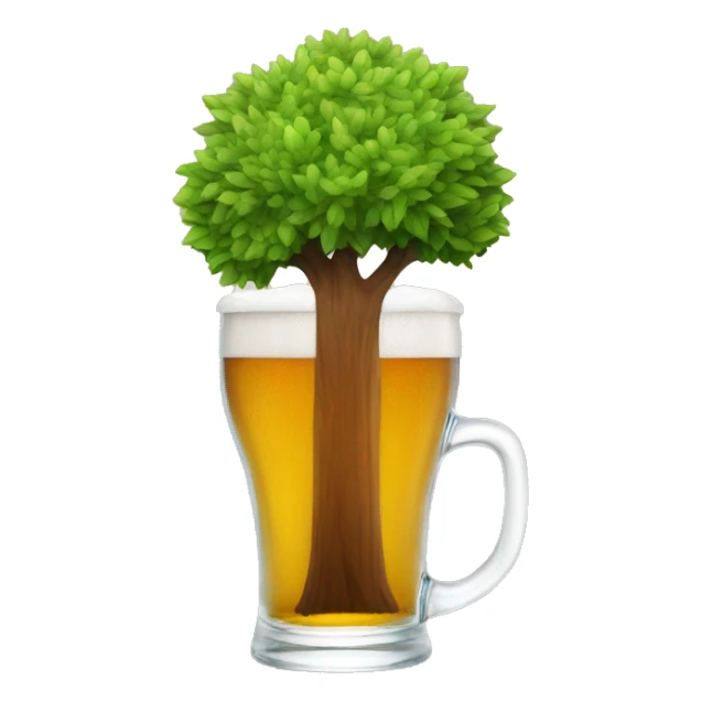 tree inside of a beer glass sticker
