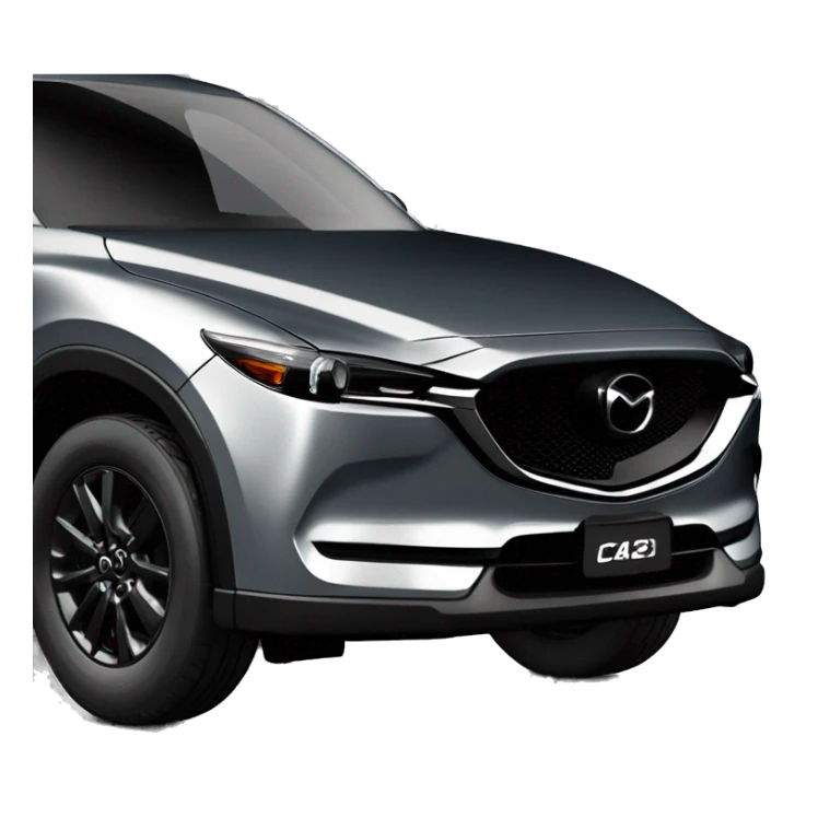 mazda cx5 2024 polymetal grey with black rims frontal close up sticker
