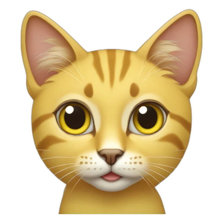 Yellow brazilian street cat sticker