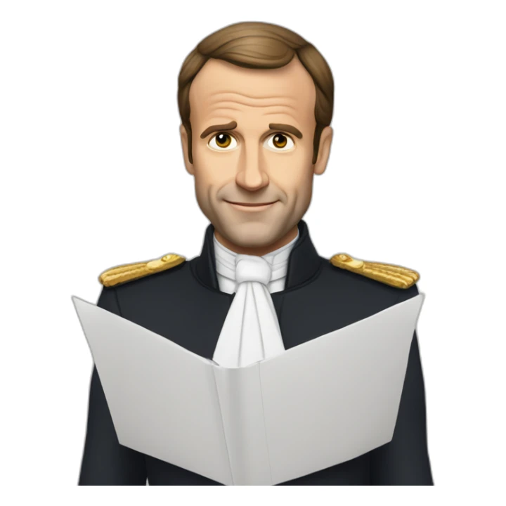Macron qui fait un signe allemand sticker