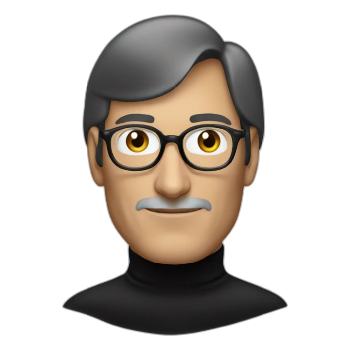 Steve jobs in a black turtle neck sticker