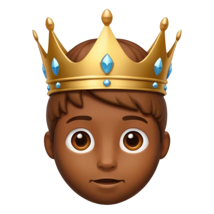 There is a hazelnut with a crown on his head sticker