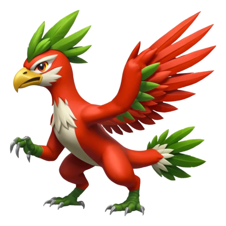 Blaziken-Sceptile-Hawlucha-fusion sticker